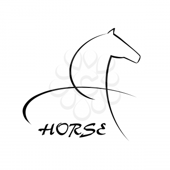Horse symbol vector. Abstact symbol. Corporate icon.