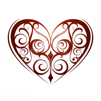 Valentines Day ornament heart vector background