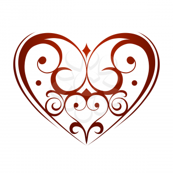 Valentines Day ornament heart vector background