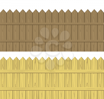 Wooden fence vector illustration