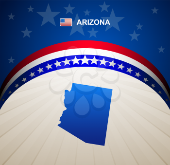 Arizona map vector background