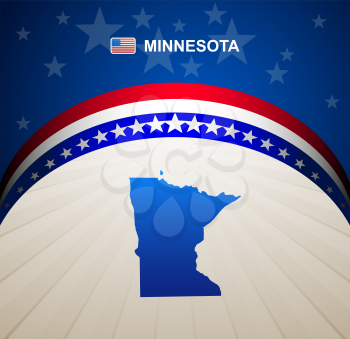 Minnesota map vector background