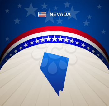 Nevada map vector background
