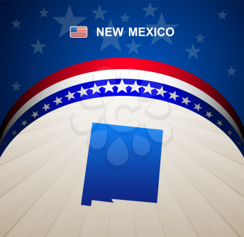 New Mexico map vector background