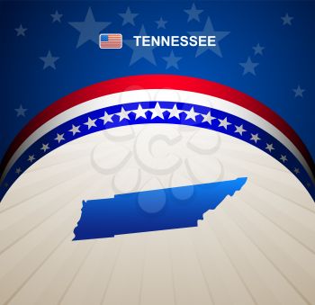 Tennessee map vector background