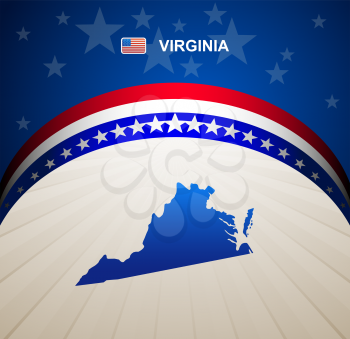 Virginia map vector background