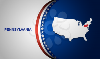 Pennsylvania map vector background