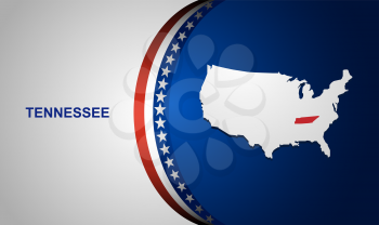 Tennessee map vector background