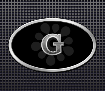 Abstract background with the metal letter G