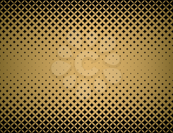 halftone gradients, gold and black vector background