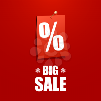 Sale poster with percent vector