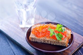 bread with caviar