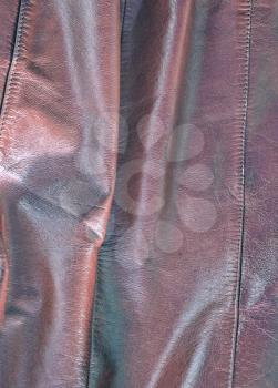 Brown leather texture closeup background, leather background