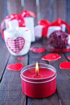 backgrounf for valentines day, candle on a table
