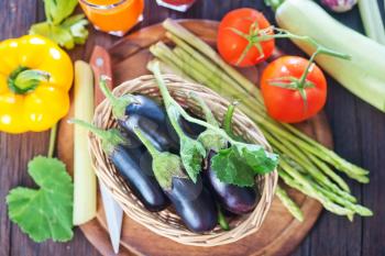 raw vegetables on the wooden table, fresh vegetables