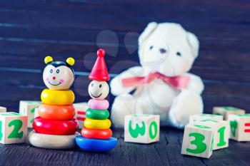 baby toys, color baby toys on a table