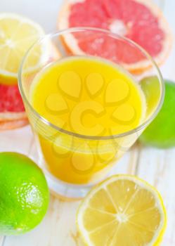 juice with fruit