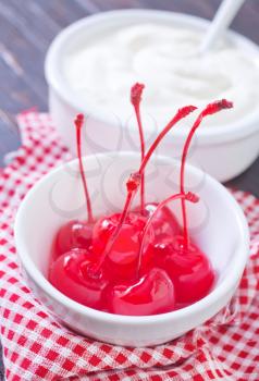 cherry maraschino and sour creame