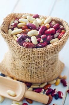 Raw color beans