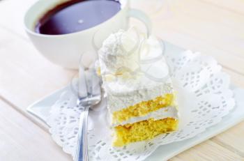 Cake with coffee