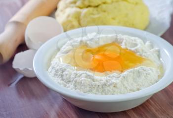 flour and eggs
