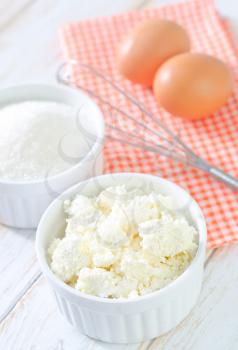 cottage, sugar and eggs