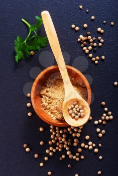 white pepper on a table, aroma spice in bowl