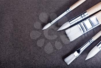 clear brushes for draw on gray paper