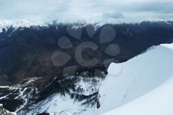 winter mountains in Sochi, Russian Federation