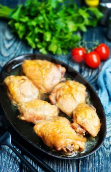 baked chicken with aroma spice on plate