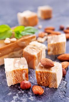 sweet scherbet with almond and cedar nuts