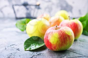 fresh apples on a table, stock photo