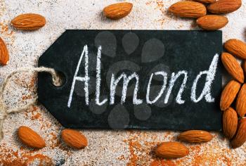 almond on a table, helthy food, stock photo