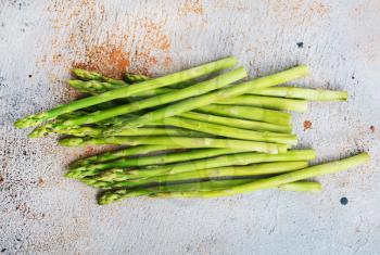 asparagus on atable, green asparagus,diet food