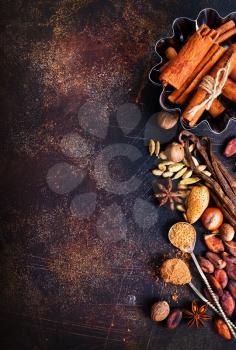 aroma spice on a table,stock photo