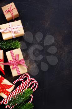 christmas background, christmas decoration on a table, stock photo