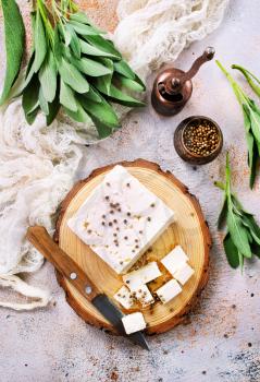cheese on board and on a table, stock photo