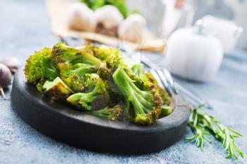 broccoli with spice and salt, stock photo