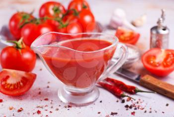 sauce with aroma spice,  fresh  tomato sauce