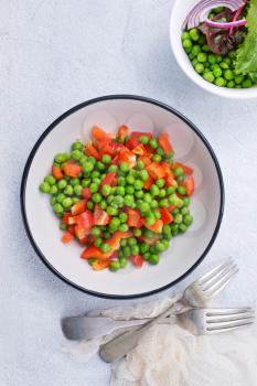 vegetables in plate, diet food, stock photo