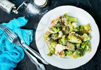 fried broccoli with eggs and aroma spice