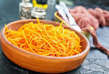 salad with carrot, carrot salad in bowl