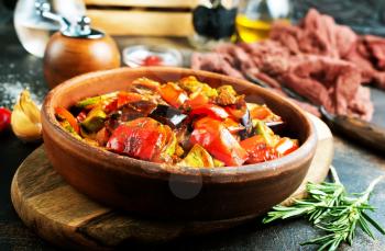 baked vegetables in bowl on a table