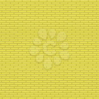Yellow brick wall seamless texture - abstract industrial seamless background of yellow painted brick wall for various design artworks, banners and graphic, 3d illustration