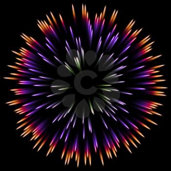 Vector color design with a burst. Holiday fireworks