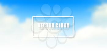 Blue sky with clouds. Vector background. For website design