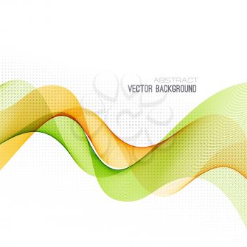 Vector Abstract green lines background. Template brochure design
