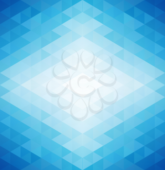 Retro pattern of blue geometric shapes. Colorful mosaic banner. Geometric Retro triangle background