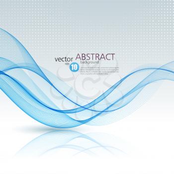 Abstract vector background, blue waved lines for brochure, website, flyer design.  illustration eps10