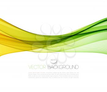  Vector Abstract  Green curved lines background. Template brochure design. 